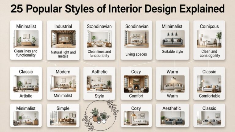 25 Popular Styles of Interior Design Explained