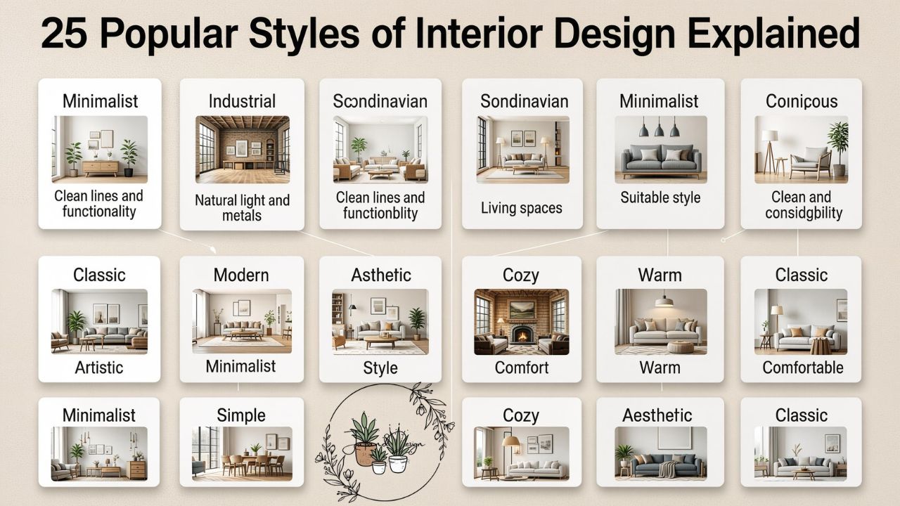 25 Popular Styles of Interior Design Explained
