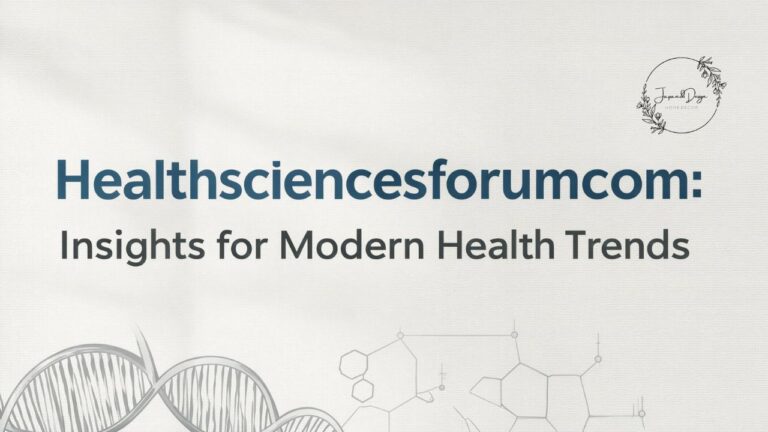 Healthsciencesforumcom Insights for Modern Health Trends